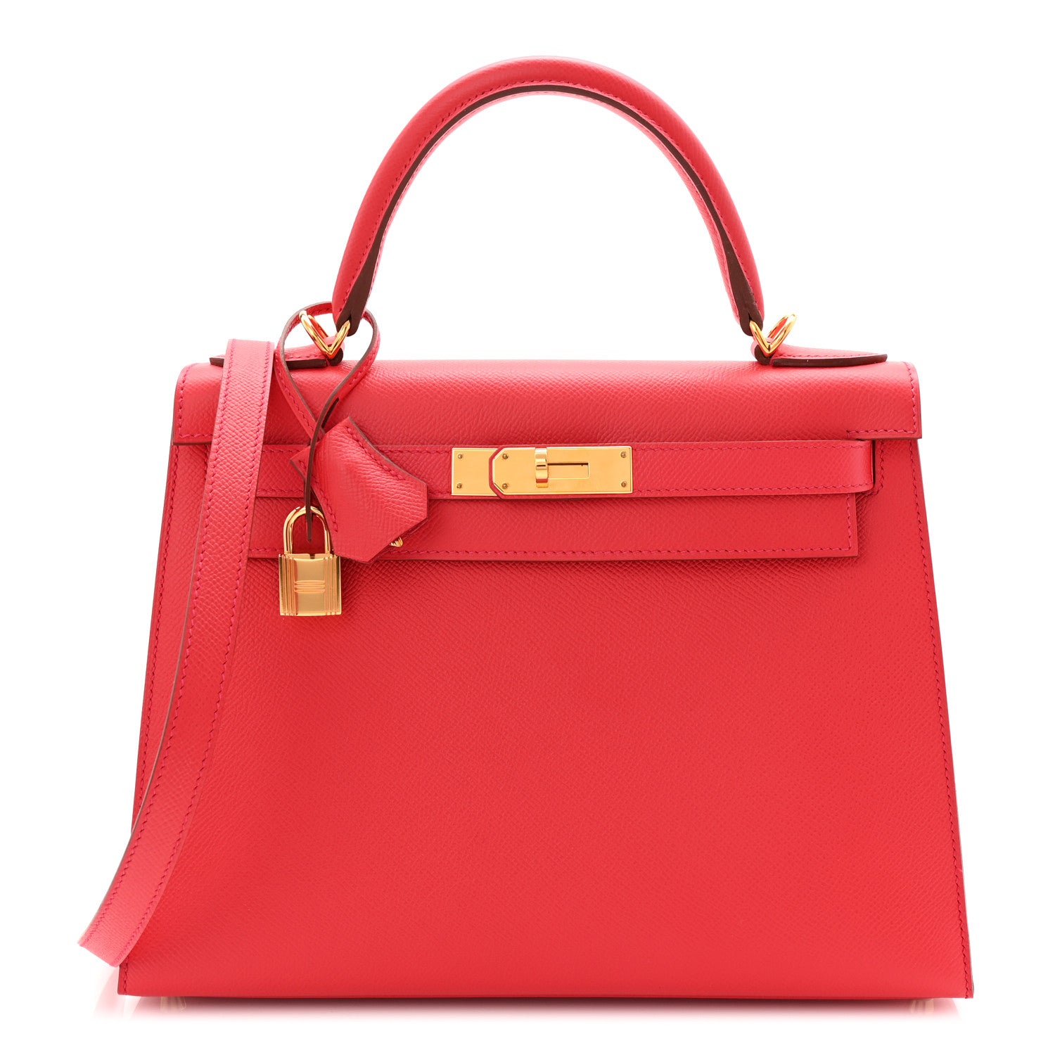 Hermes Epsom Kelly Sellier 28 Rouge Tomate 1 of 10