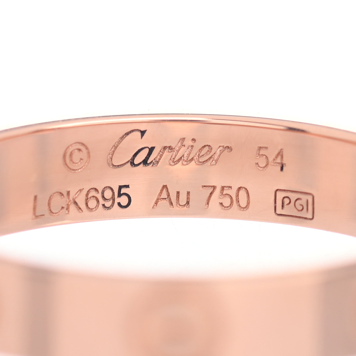 Cartier 18K Pink Gold 3.5mm LOVE Wedding Band Ring 54 7 4 of 4