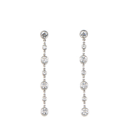 Tiffany Platinum Elsa Peretti Diamonds by the Yard Drop Earrings 1 of 8