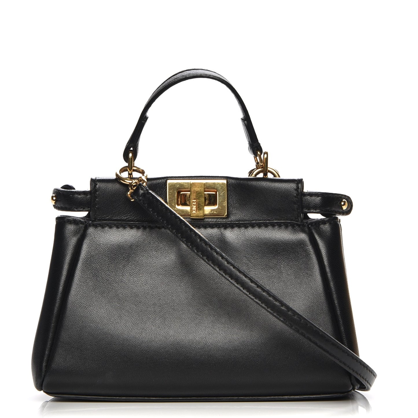 Nappa Micro Peekaboo Iconic Satchel Black