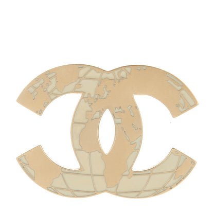 Chanel CC Map Brooch Light Gold 1 of 5