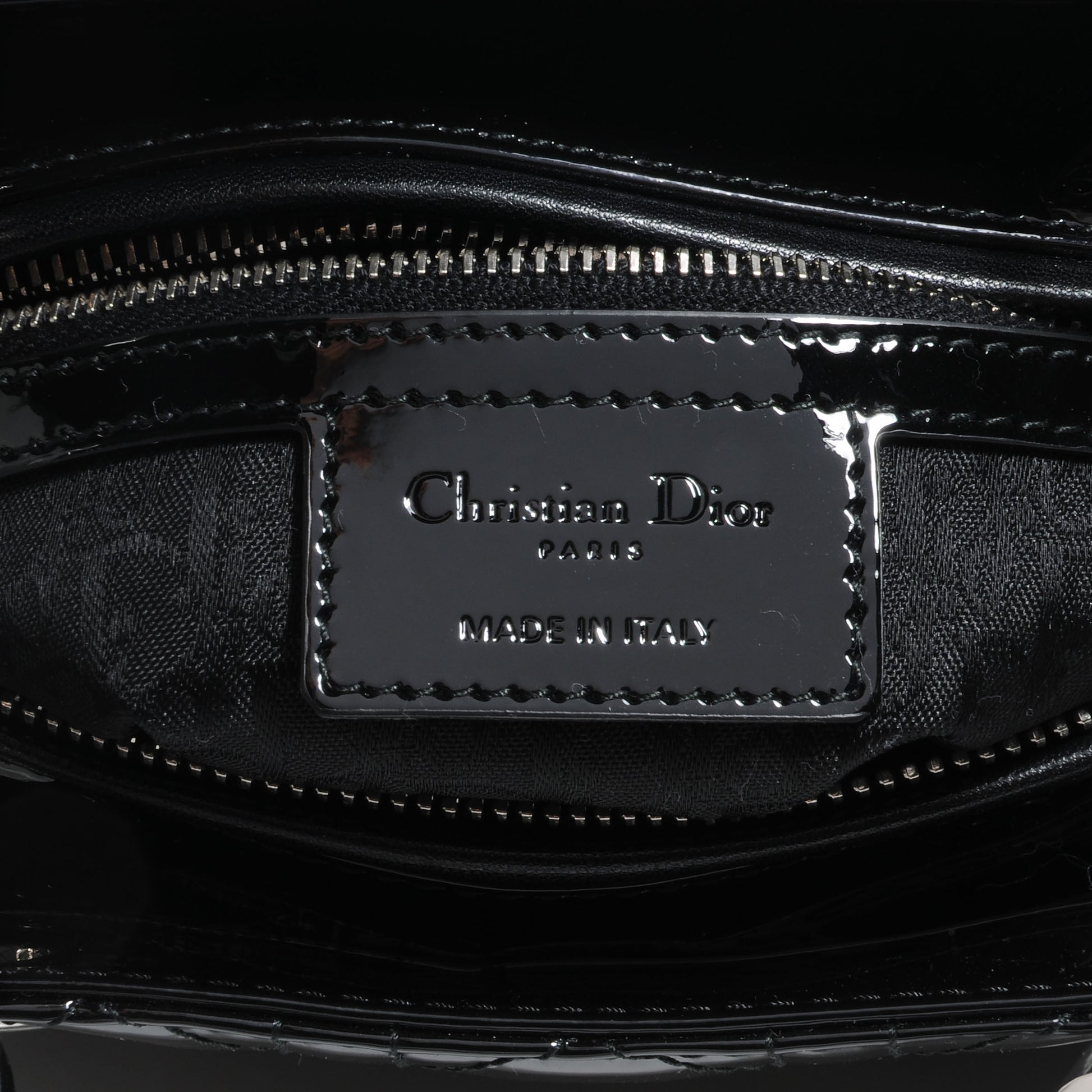 Christian Dior Patent Cannage Medium Lady Dior Black 7 of 8