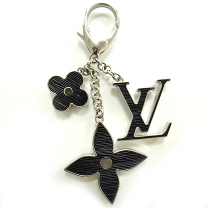 Louis Vuitton Fleur d Epi Bag Charm Key Holder Black 1 of 3
