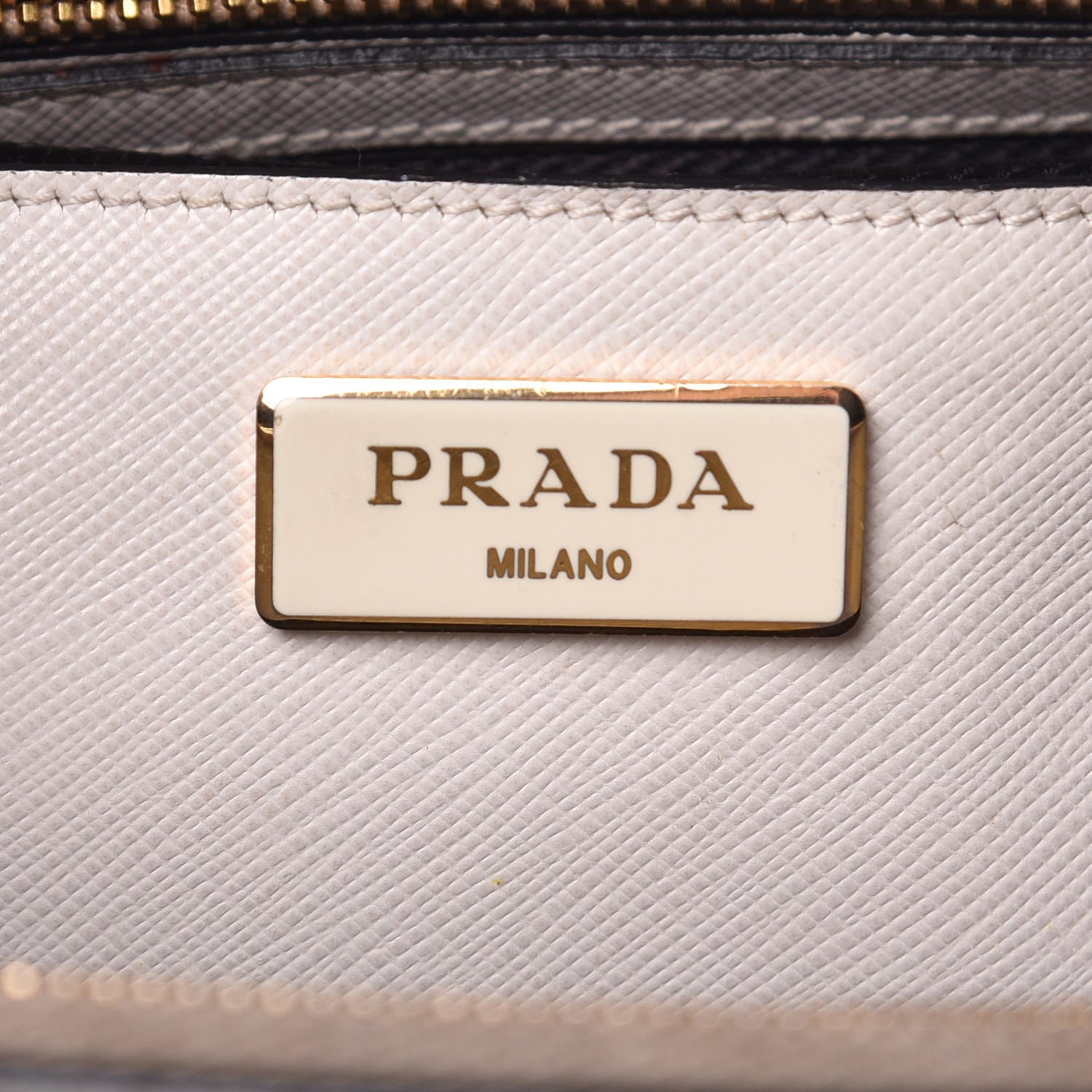 Prada Saffiano Lux Colorblock Medium Galleria Double Zip Tote Black Talco 6 of 16