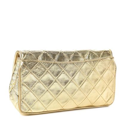Chanel Lambskin Quilted Tassel Clutch Gold 3 of 15