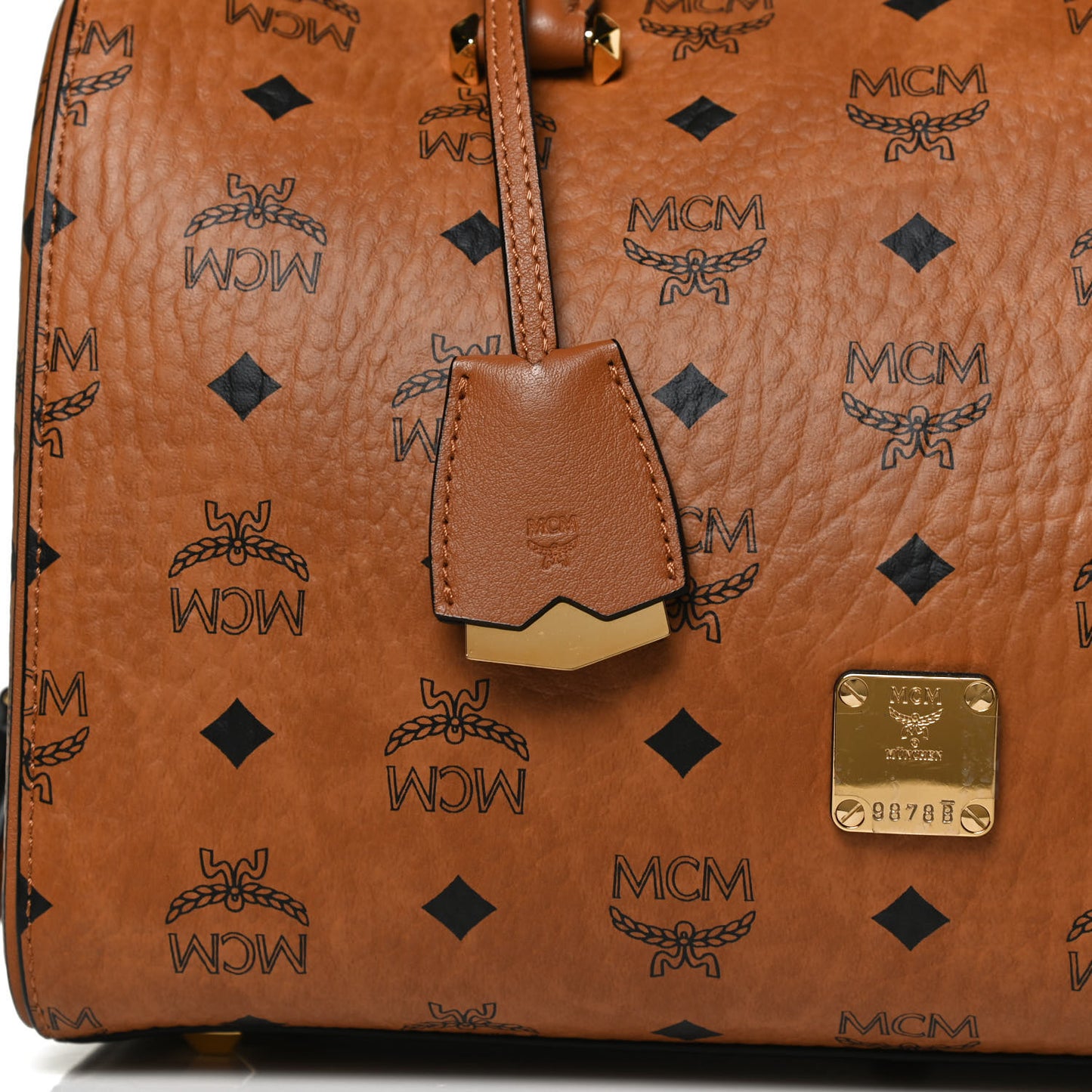 Visetos Medium Boston Bag Cognac