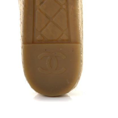 Chanel Lambskin CC Espadrilles 40 Beige Black 10 of 14