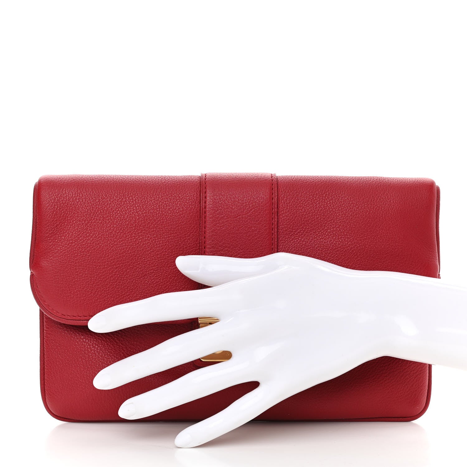 Louis Vuitton Calfskin Sofia Coppola Slim Clutch MM Cherry 2 of 9