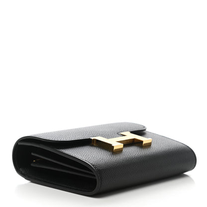 Hermes Epsom Constance Compact Passant Wallet Black 4 of 7