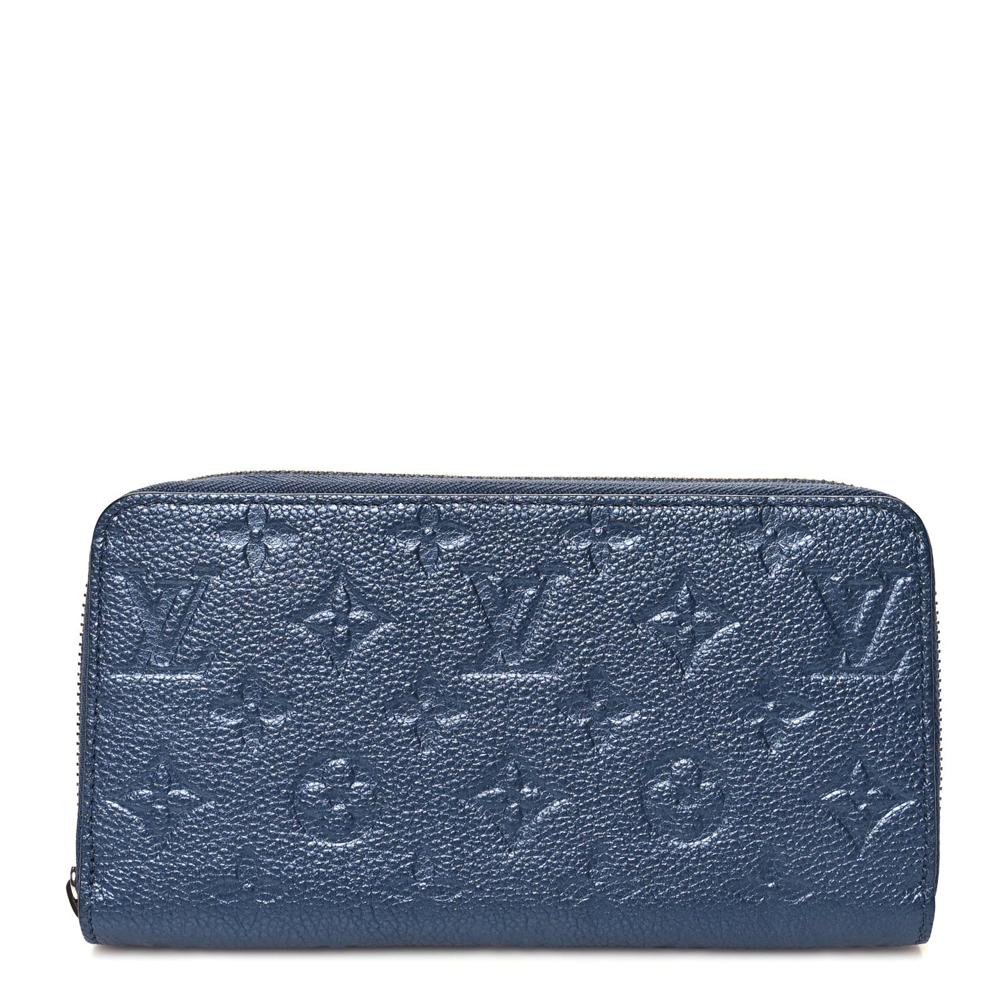 Metallic Empreinte Monogram Zippy Wallet Navy Nacre