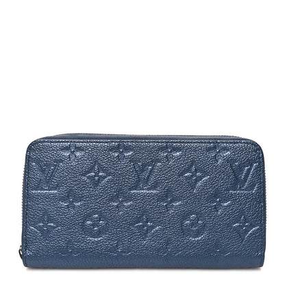 Louis Vuitton Metallic Empreinte Monogram Zippy Wallet Navy Nacre 1 of 7