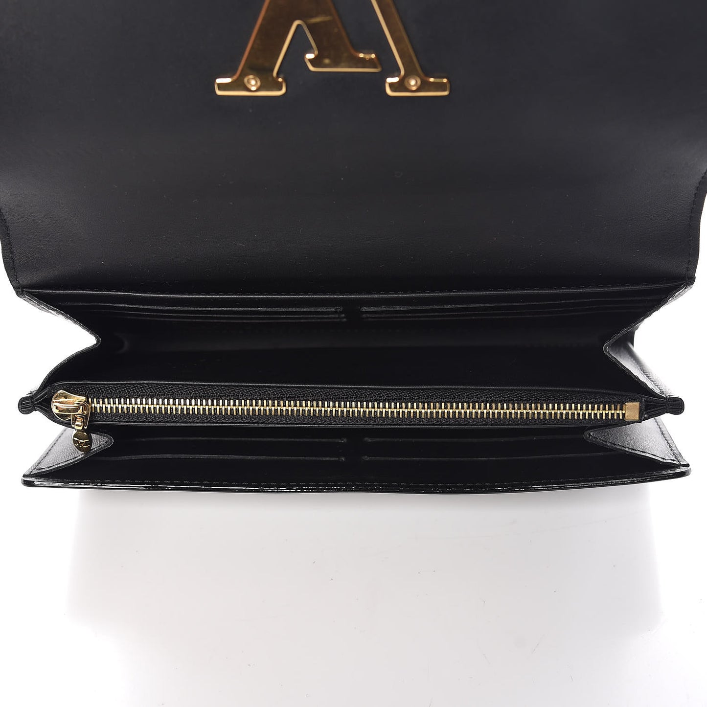 Patent Louise Clutch Black