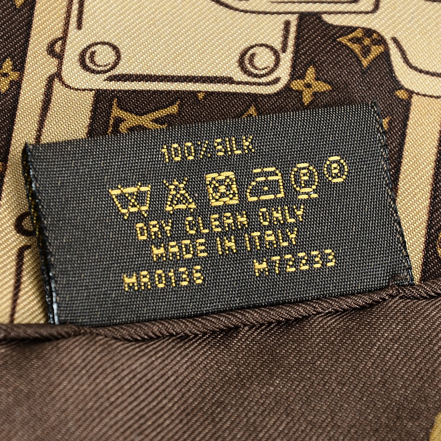 Silk Monogram Trunks Square Scarf Marroon