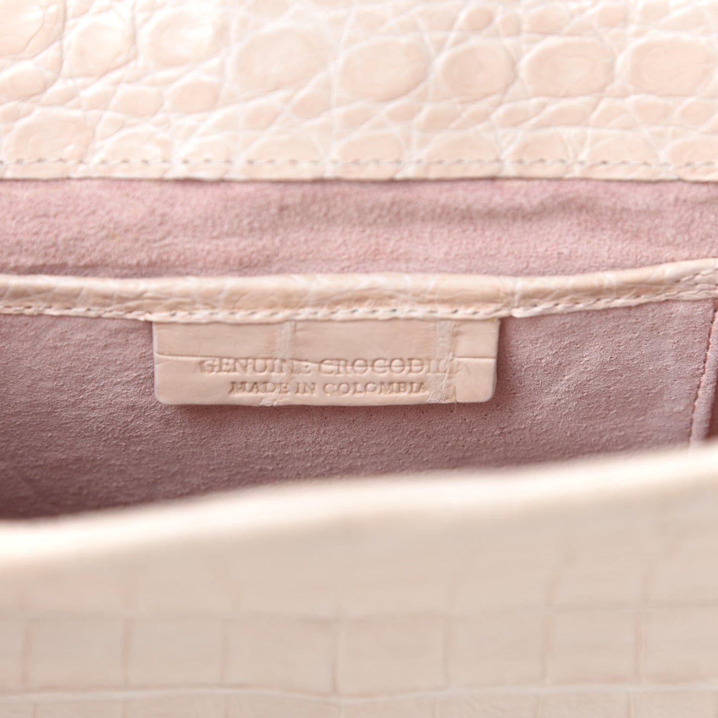 Crocodile Butterfly Small Clutch Bag Blush Black