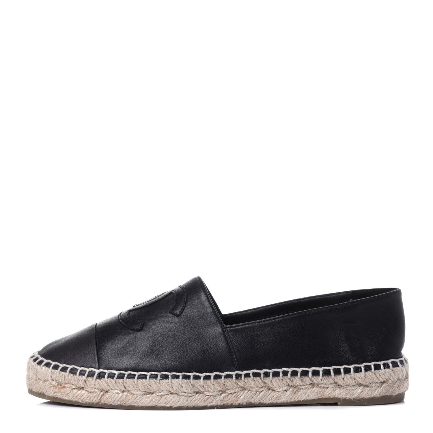 Chanel Lambskin CC Espadrilles 39 Navy Blue Dark Grey 1 of 13