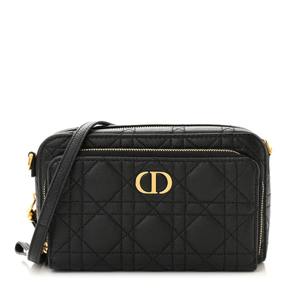 Christian Dior Supple Calfskin Caro Double Pouch Black 1 of 9