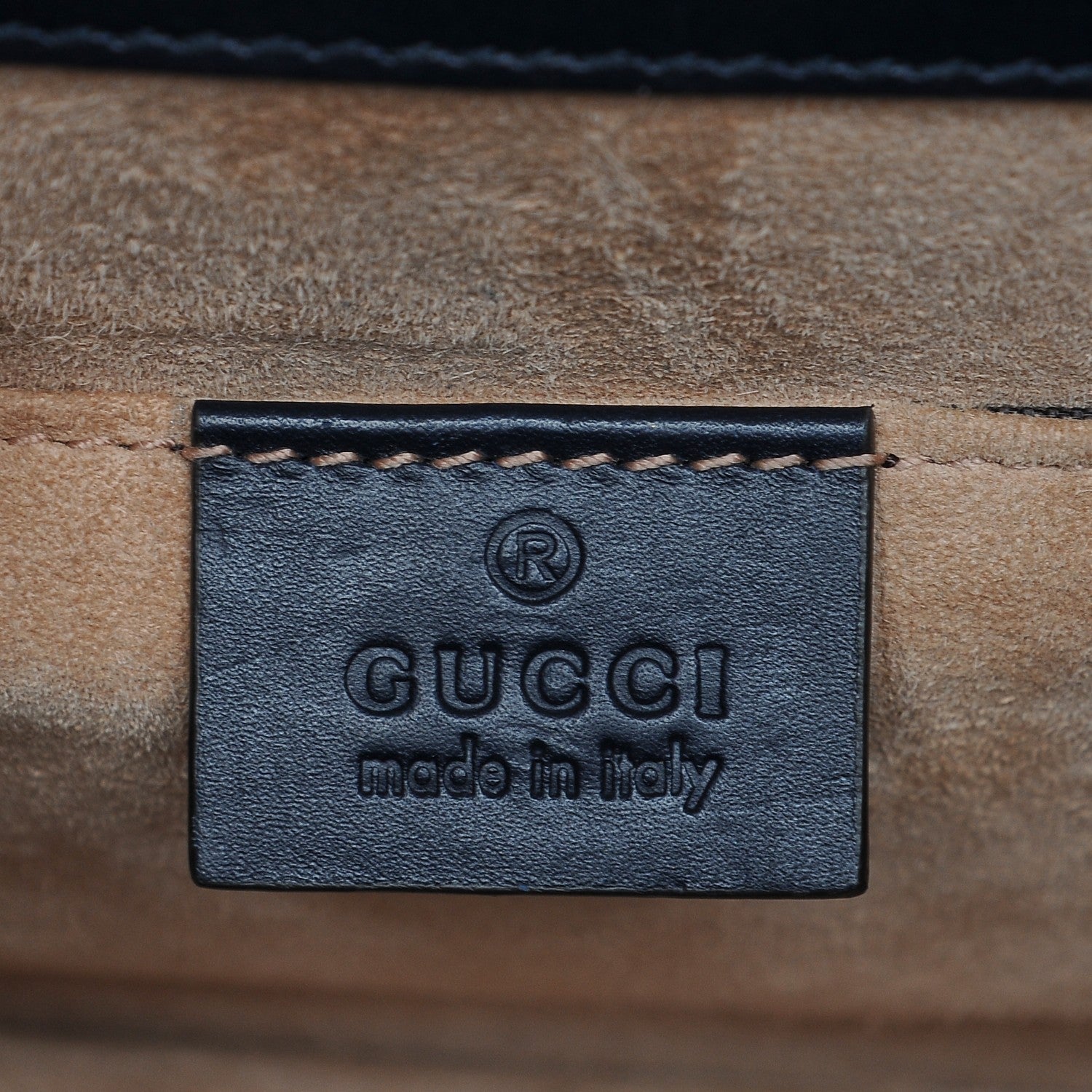 Gucci Calfskin Embroidered Mini Sylvie Top Handle Bag Blue 9 of 10