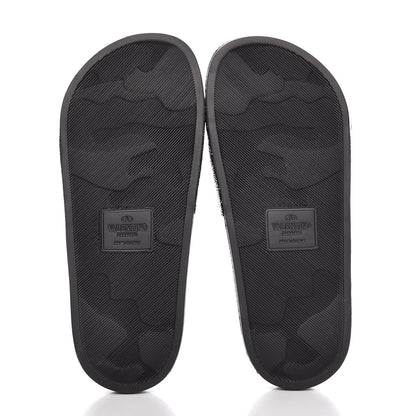 Valentino Garavani Rubber Crystal Embellished VLTN Slide Sandals 37 Black 5 of 8