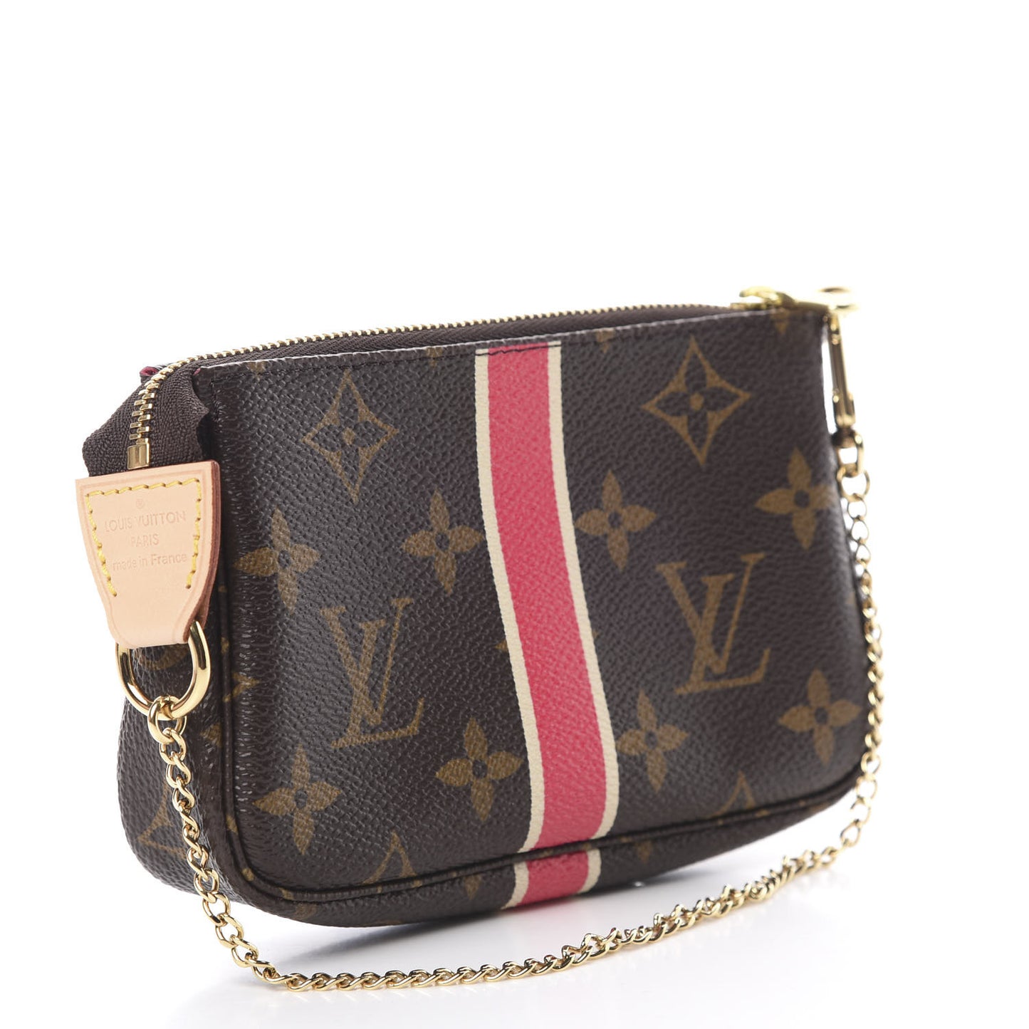 Monogram My LV Heritage Mini Pochette Accessories Fuchsia Ivory