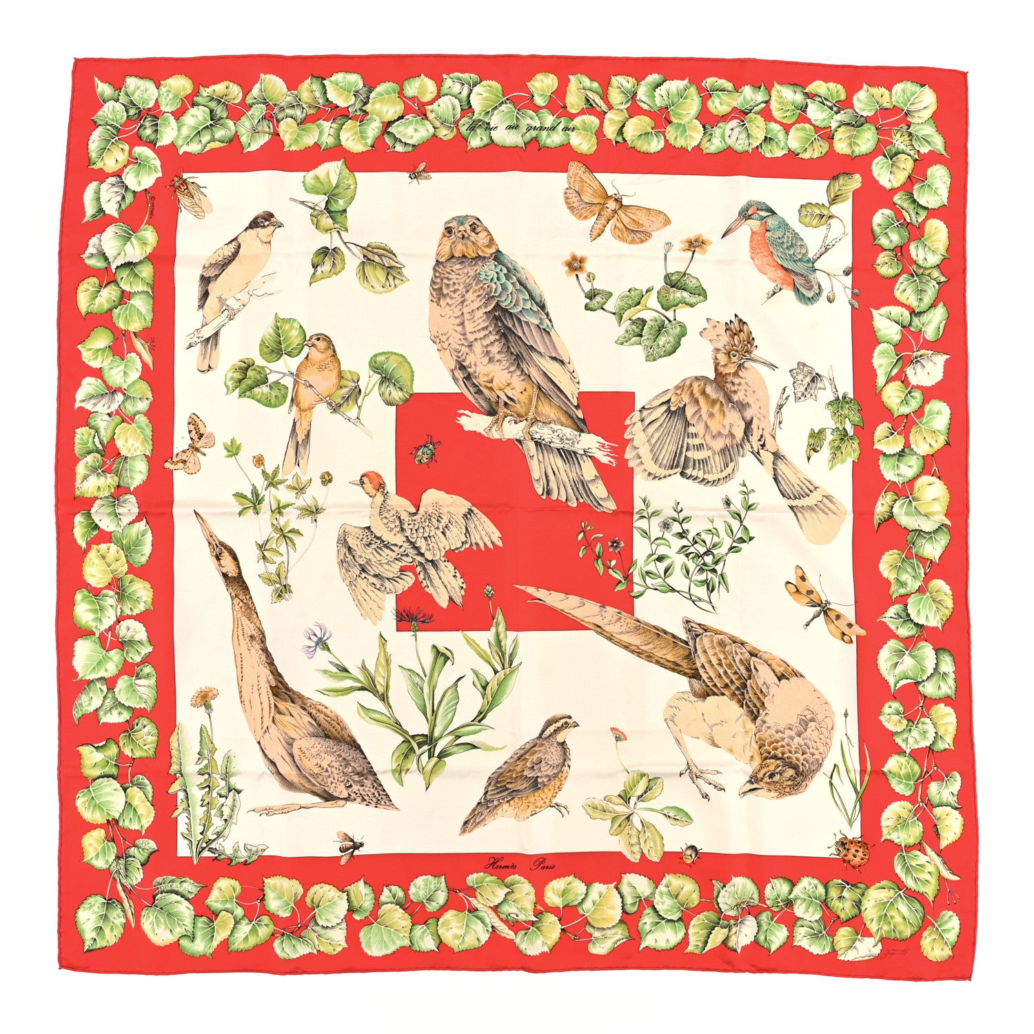 Hermes Silk La Vie Au Grand Air Scarf 90 1 of 3