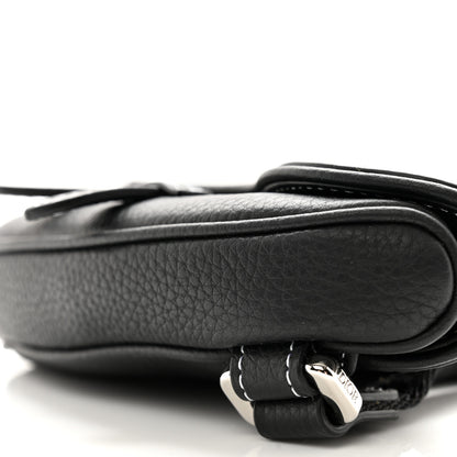 Christian Dior Grained Calfskin Mens Mini Saddle Bag Black 10 of 10