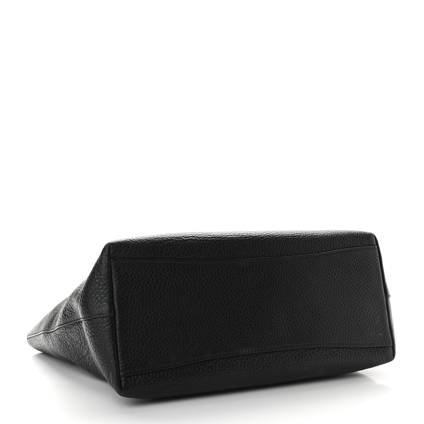 Vitello Phenix Embossed Logo Tote Black