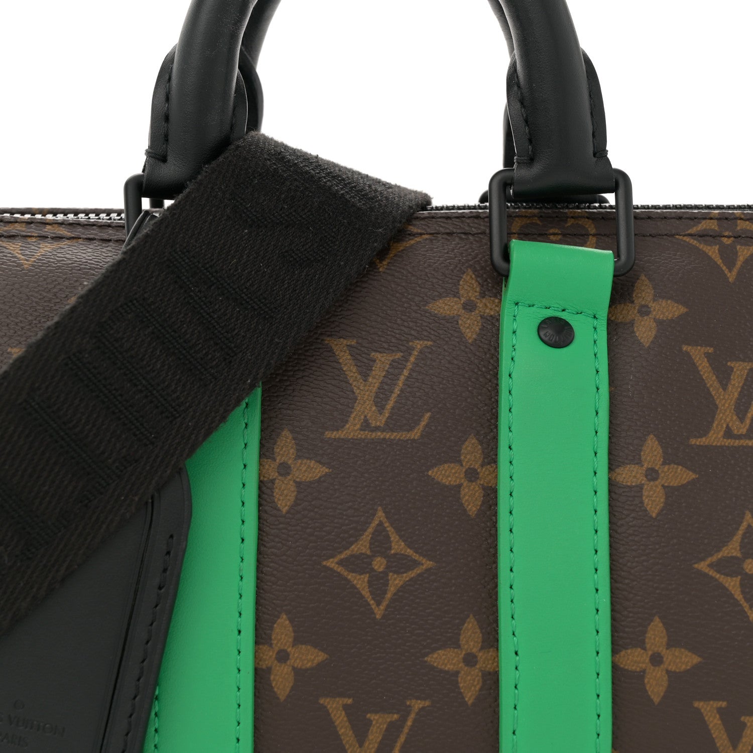 Louis Vuitton Monogram Macassar Keepall Bandouliere 25 Minty Green 7 of 9