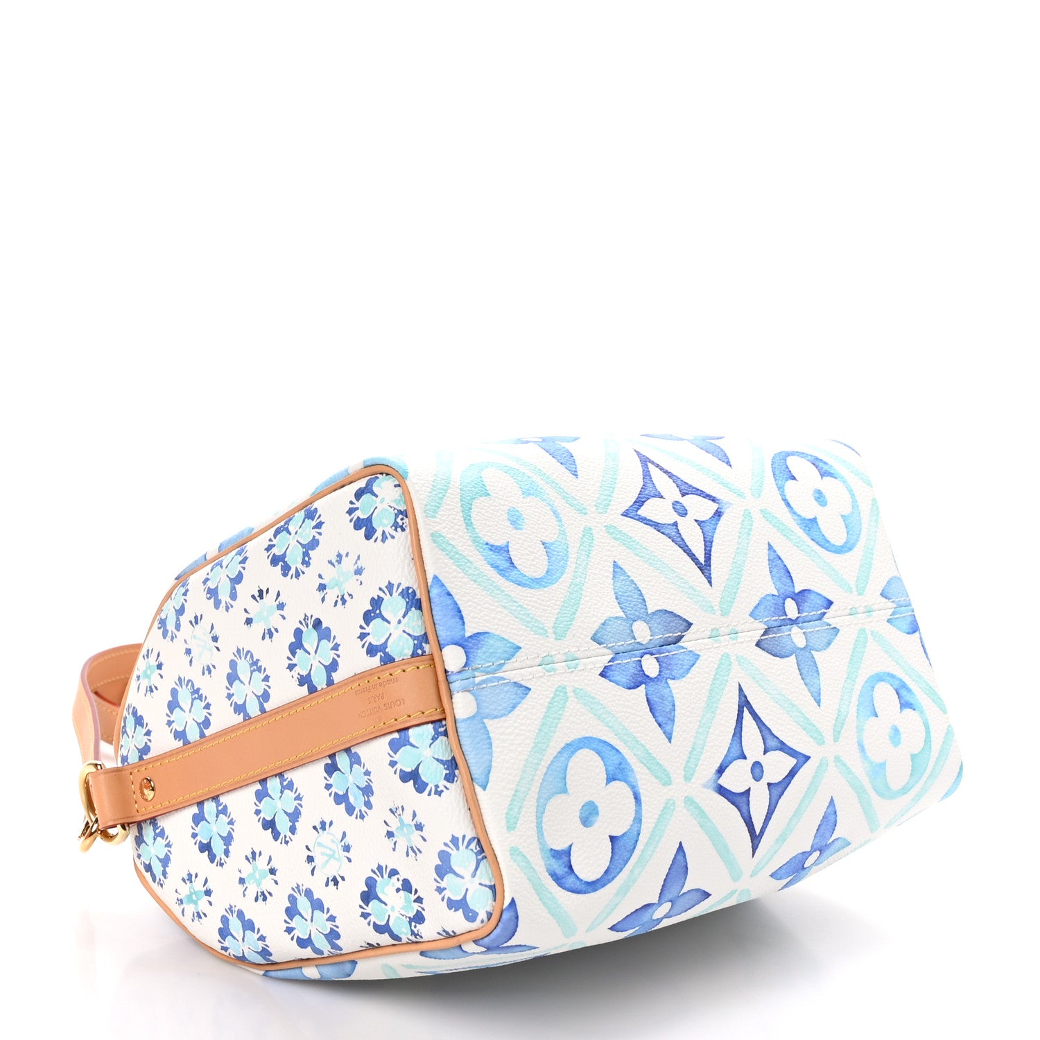 Louis Vuitton Monogram Tiles By The Pool Speedy Bandouliere 25 Lagoon Blue 4 of 12