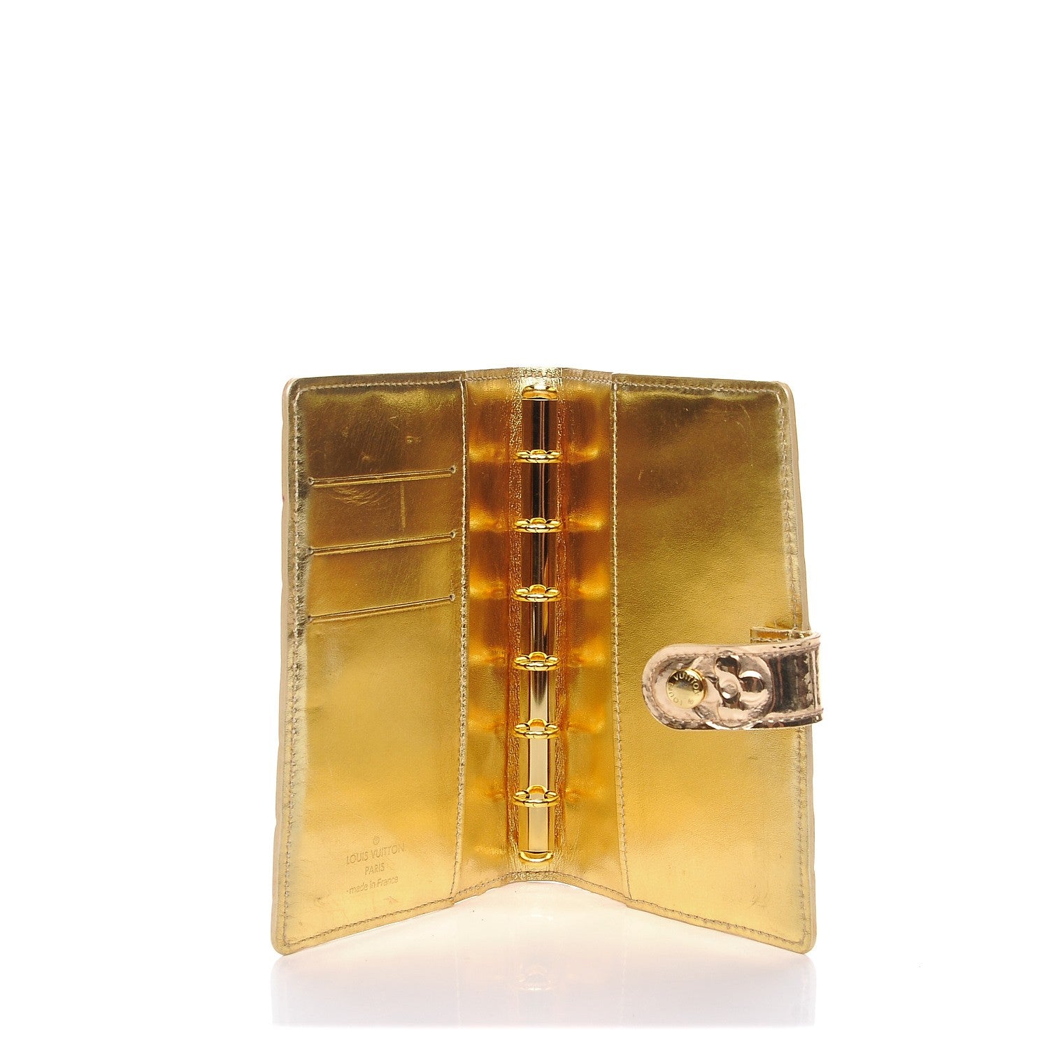 Louis Vuitton Monogram Miroir Small Ring Agenda Gold 5 of 7