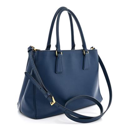 Prada Saffiano Lux Medium Tote Bluette 3 of 12