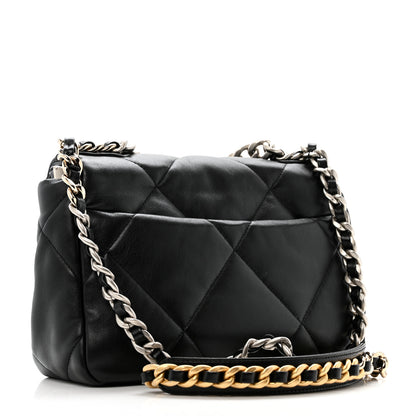 Chanel Lambskin Quilted Medium Chanel 19 Flap Black 3 of 10