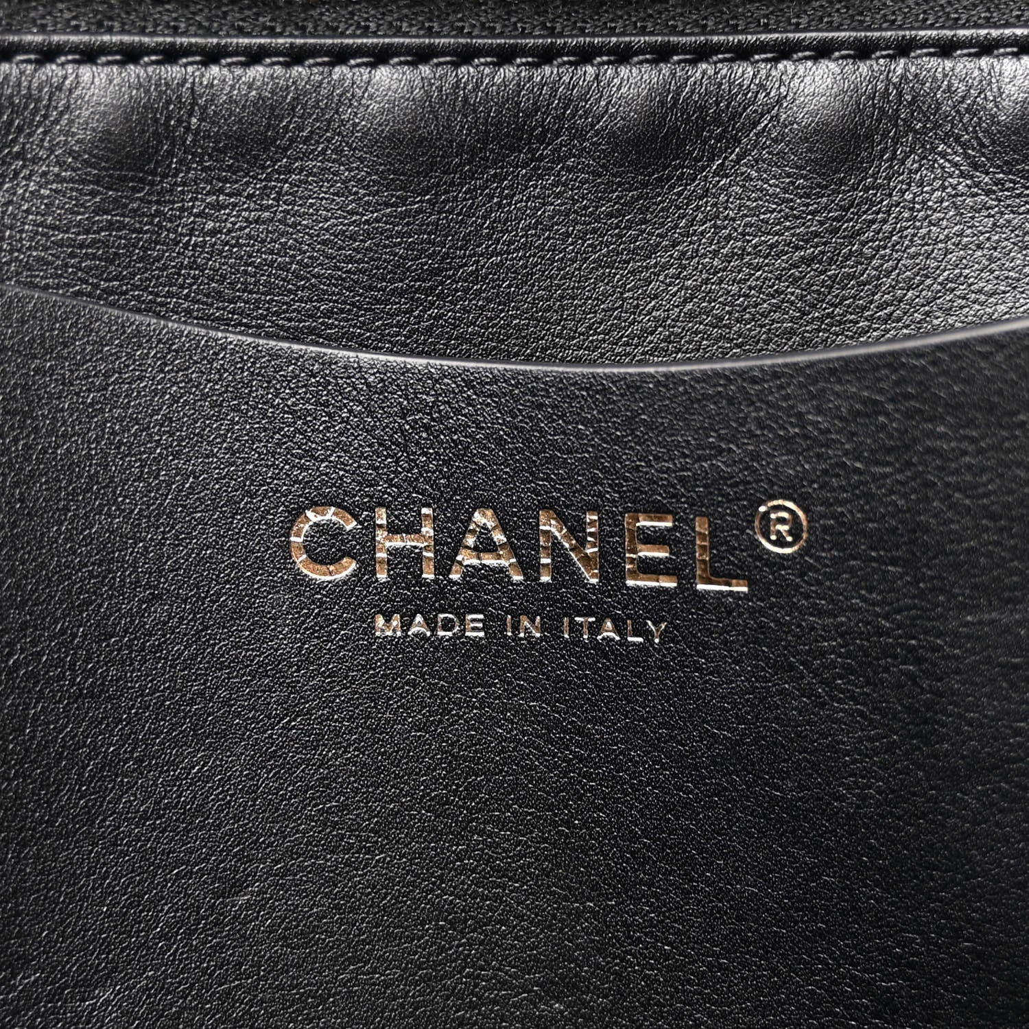 Chanel Calfskin Stitched Large Shopping Tote Black 7 of 16