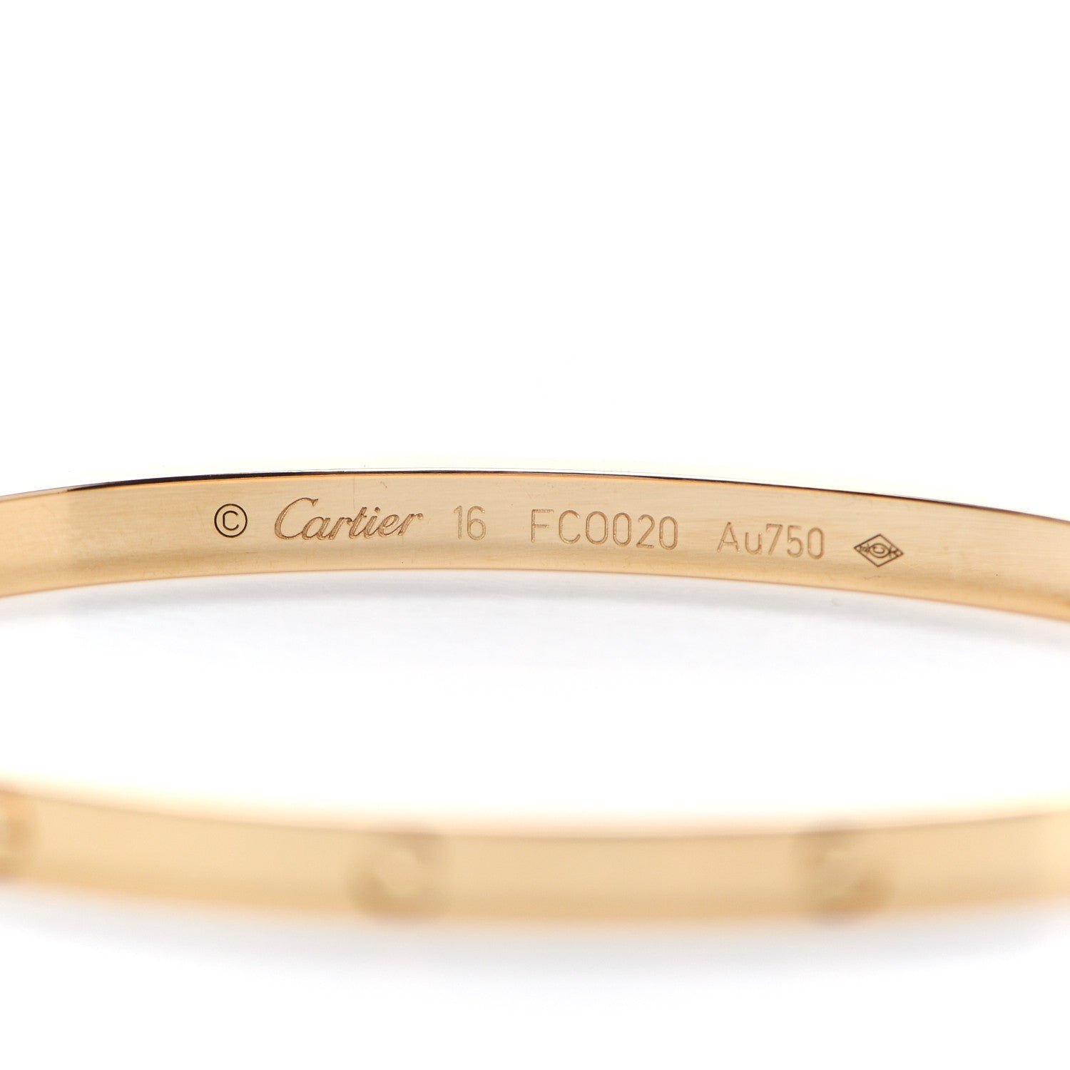 Cartier 18K Yellow Gold Small LOVE Bracelet 16 5 of 7