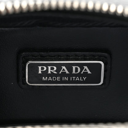 Prada Saffiano Travel Brique Crossbody Messenger Bag Black 6 of 9