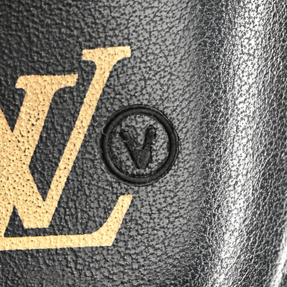 Louis Vuitton Mix Materials Mens LV Script Trainer Mules 5 Black Multicolor 10 of 12