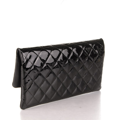Chanel Patent Calfskin Quilted Beauty CC Clutch Black 3 of 7