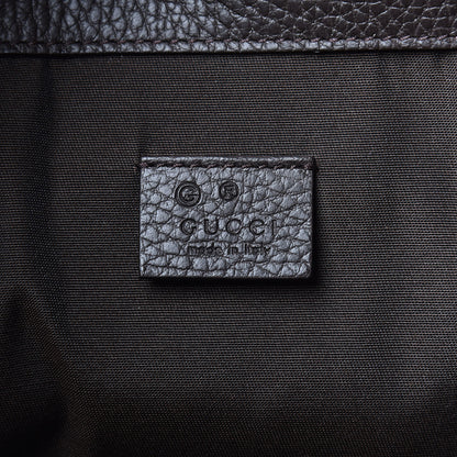 Gucci Monogram Dollar Calfskin O Drawstring Backpack Beige Ebony Testa di Moro Dark Chocolate 6 of 9
