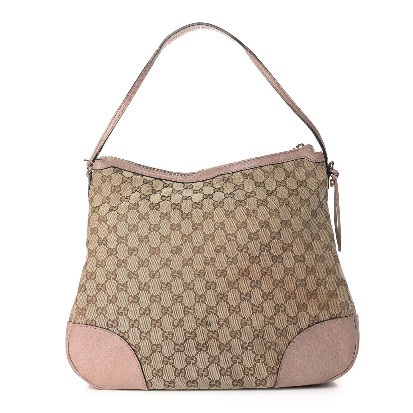 Monogram Large Bree Hobo Beige Soft Pink