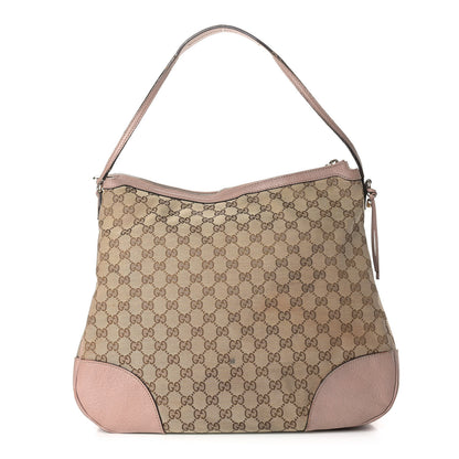 Gucci Monogram Large Bree Hobo Beige Soft Pink 1 of 14