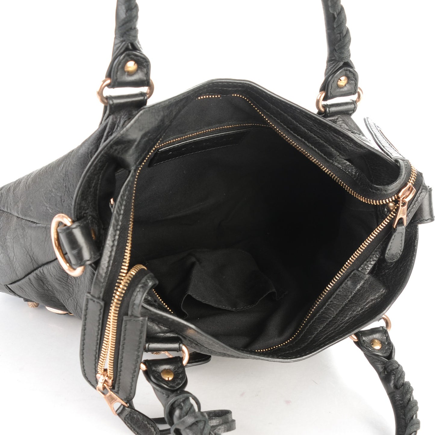 Agneau Giant 12 Rose Gold Hardware Town Black