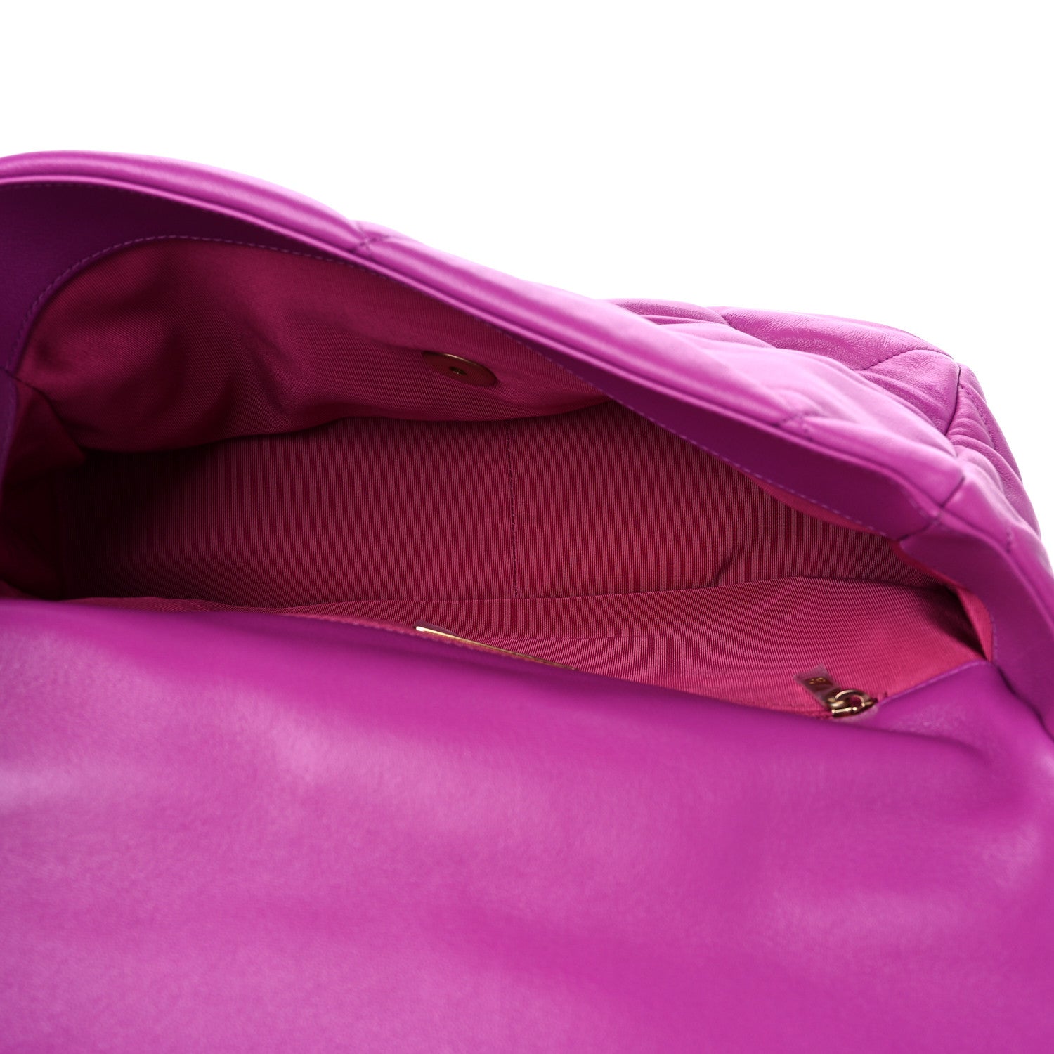 Chanel Lambskin Quilted Large Chanel 19 Flap Purple 4 of 8