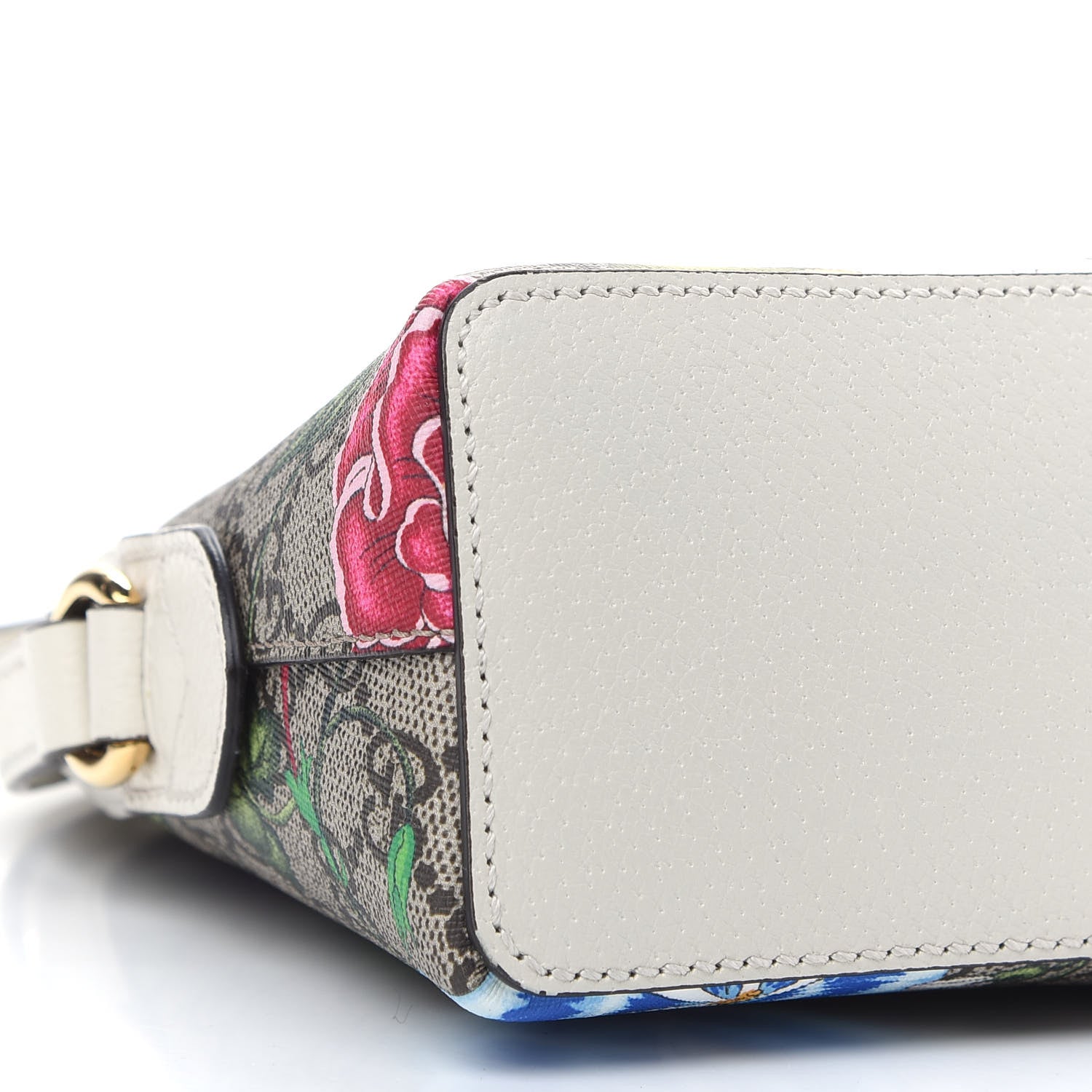 Gucci GG Supreme Monogram Flora Web GG Small Ophidia Dome Shoulder Bag White 8 of 10