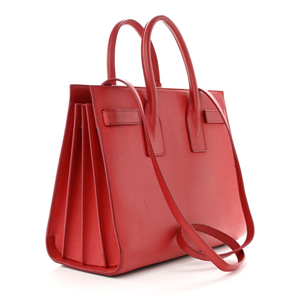 Saint Laurent Calfskin Small Sac De Jour Vermillion 3 of 18