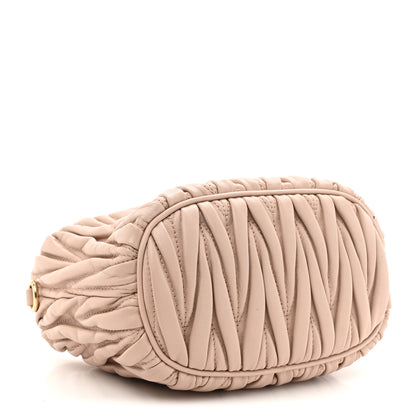 Miu Miu Nappa Matelasse Pouch Powder Pink 4 of 9