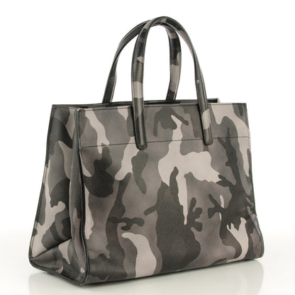 Prada Saffiano Soft Camouflage Print Tote Marmo Dis Camouflage 3 of 9