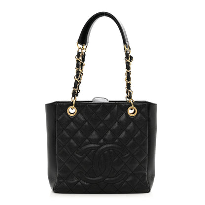 Chanel Caviar Quilted Petit Shopping Tote PST Black 1 of 11