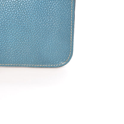 Hermes Togo Dogon Duo Wallet Blue Jean 21 of 24