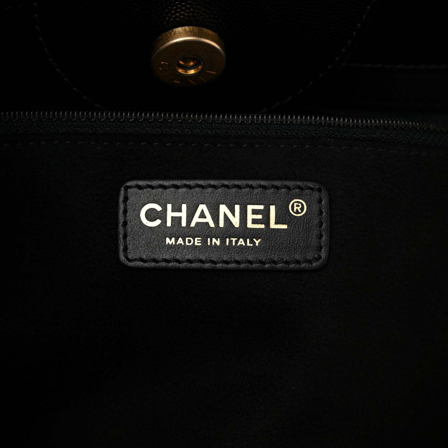 Caviar Small Studded Deauville Tote Black