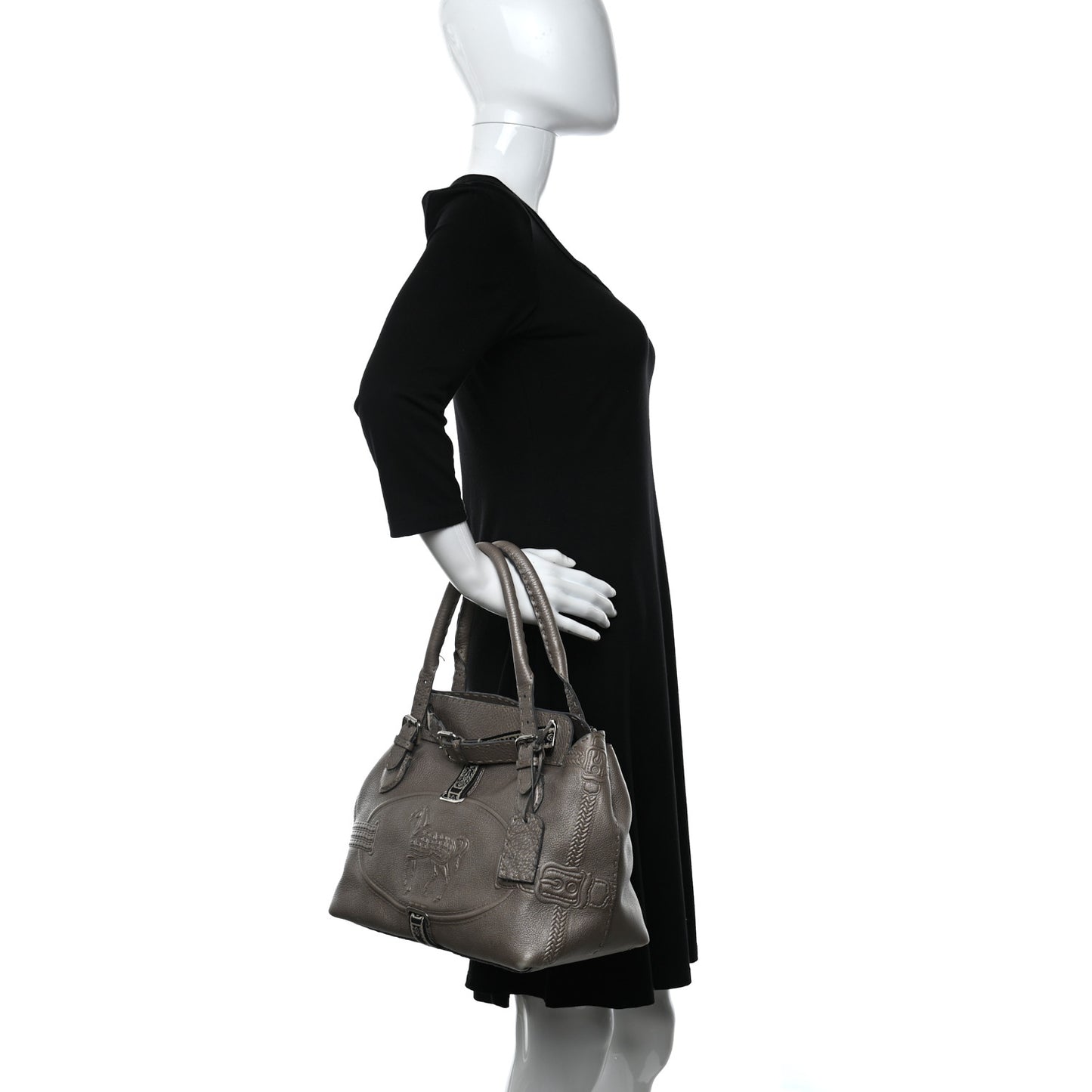 Cuoio Romano Selleria Small Villa Borghese Tote Peltro