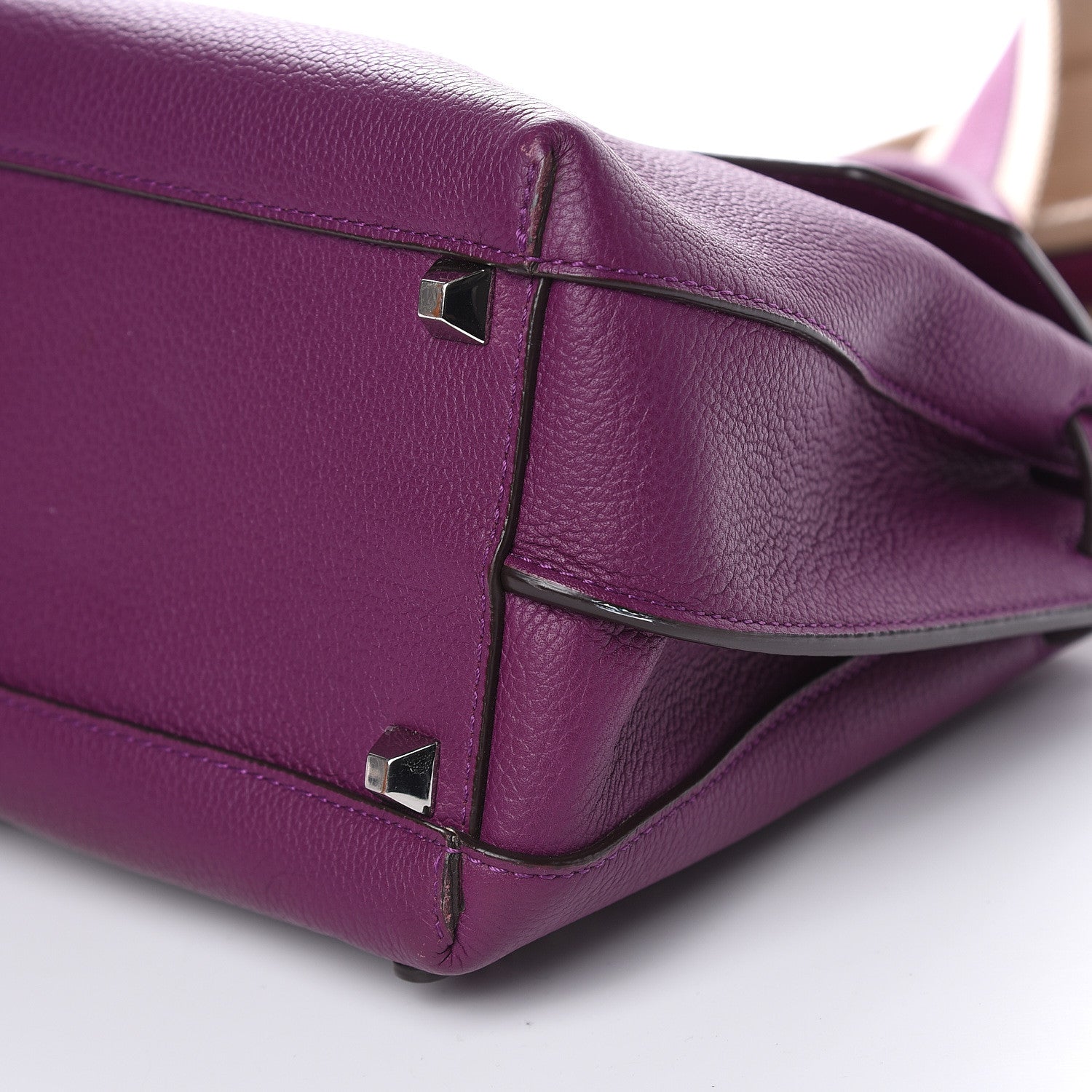 MCM Grained Calfskin Medium Milla Convertible Backpack Mystic Purple 9 of 13